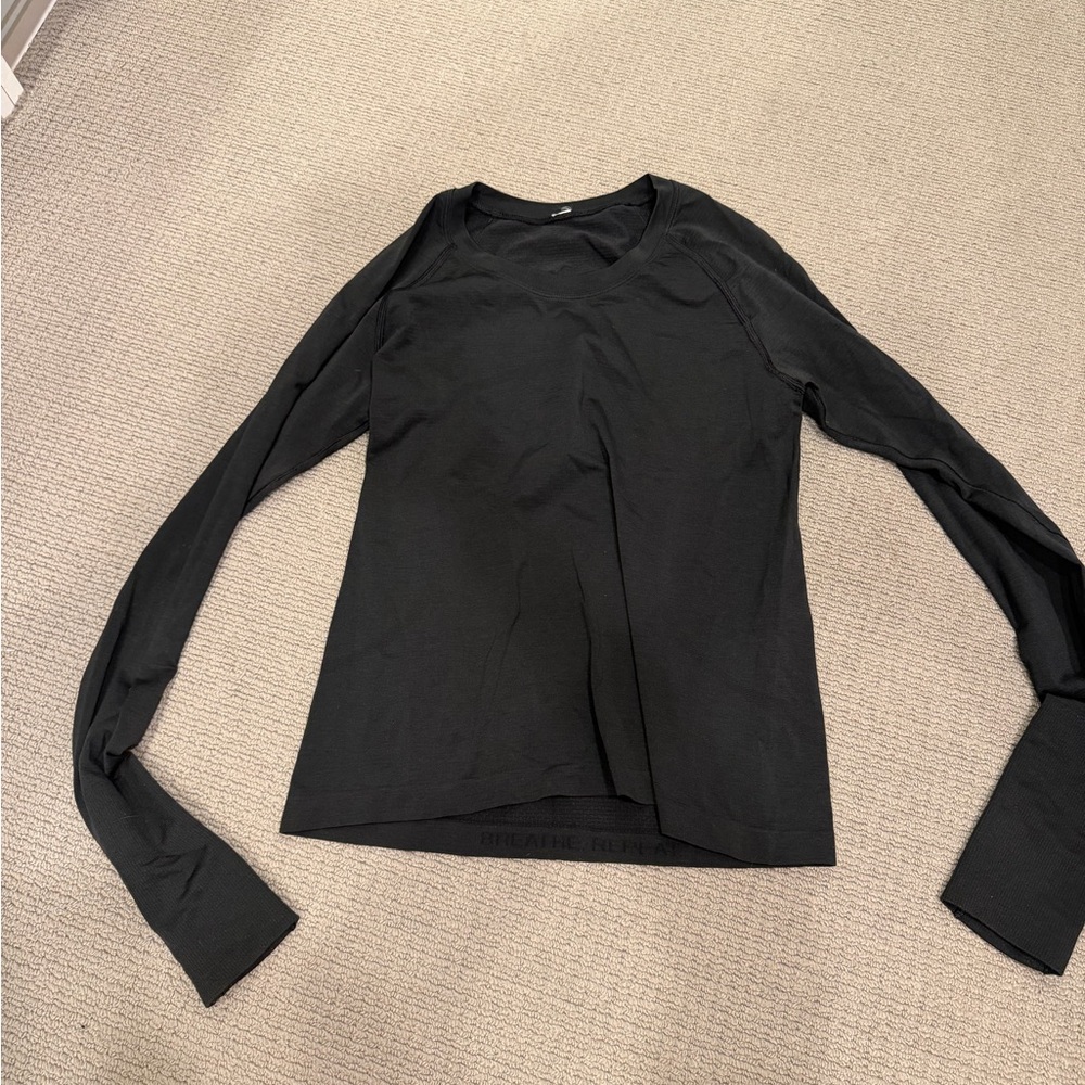lululemon athletica Black Long-Sleeve Crew Top